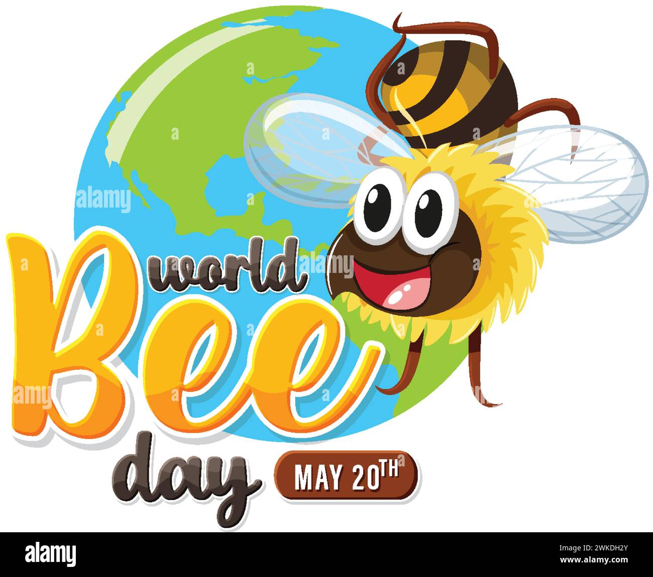 Colorful vector graphic for World Bee Day event Stock Vector Image & Art Alamy