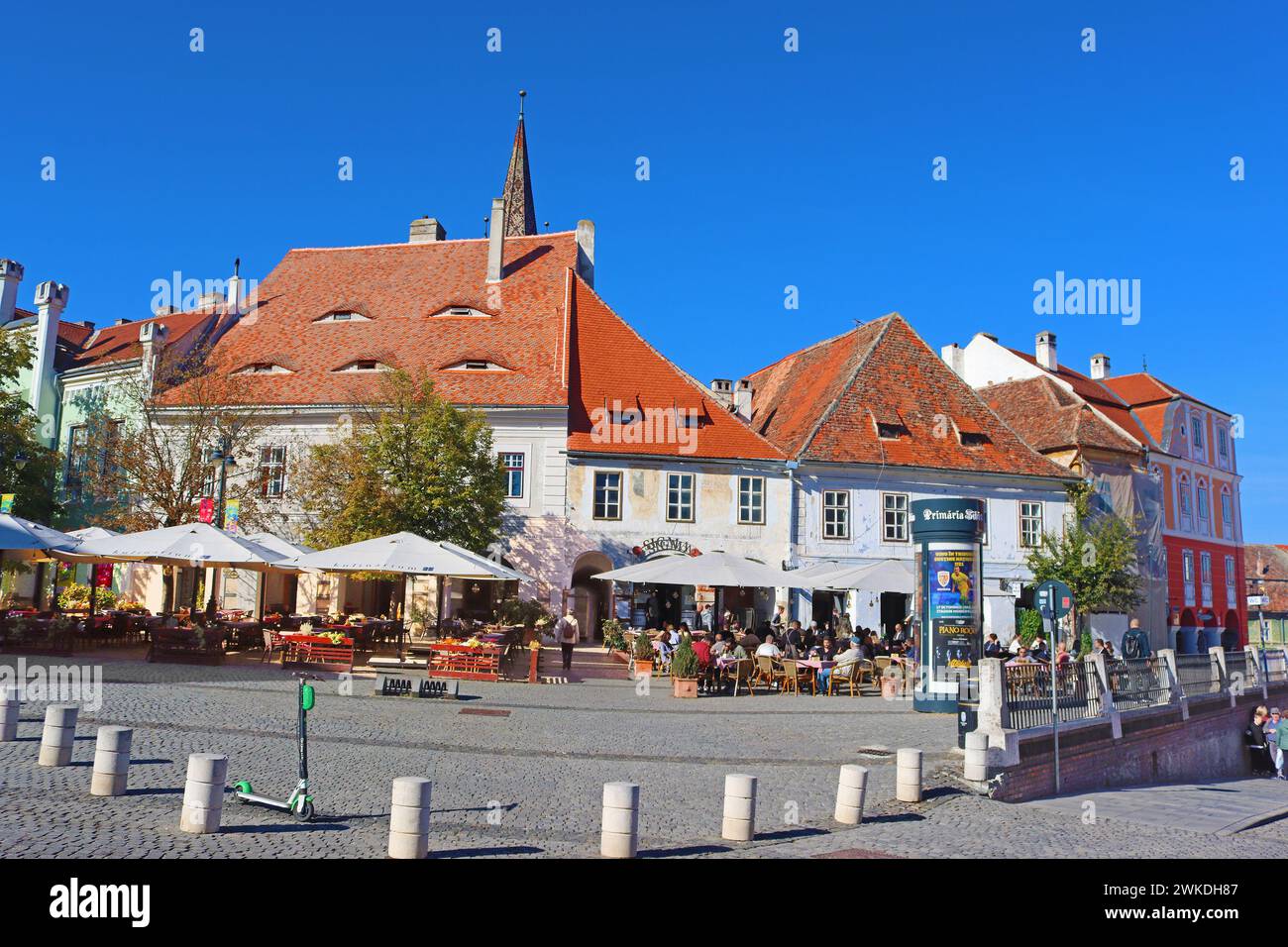 Sibiu, Romania - October 14, 2023: Small Square Stock Photo