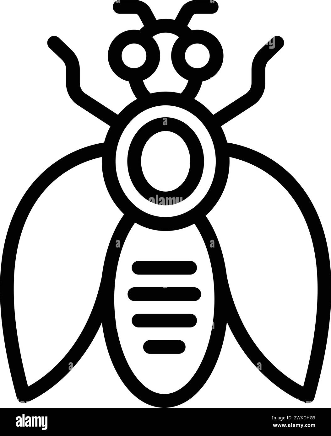 Wings insect icon outline vector. Tsetse fly. Mosquito animal wings Stock Vector