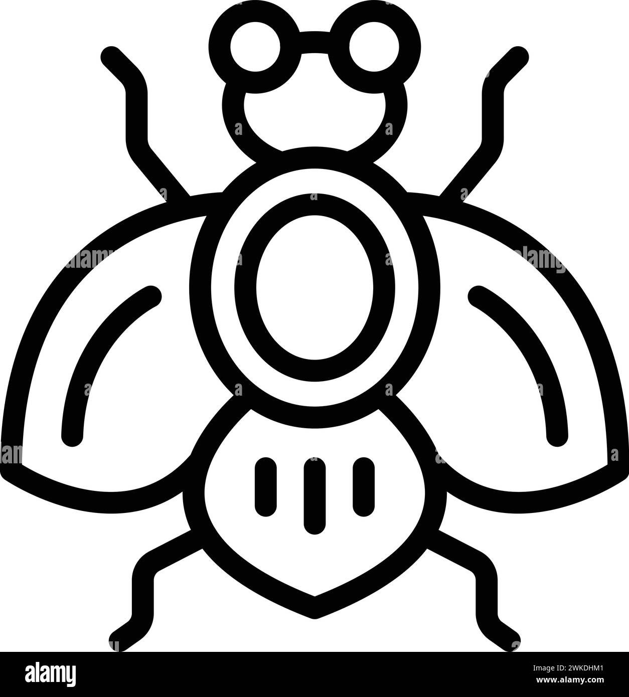 Tsetse fly icon outline vector. House animal. Africa buzz beetle Stock Vector