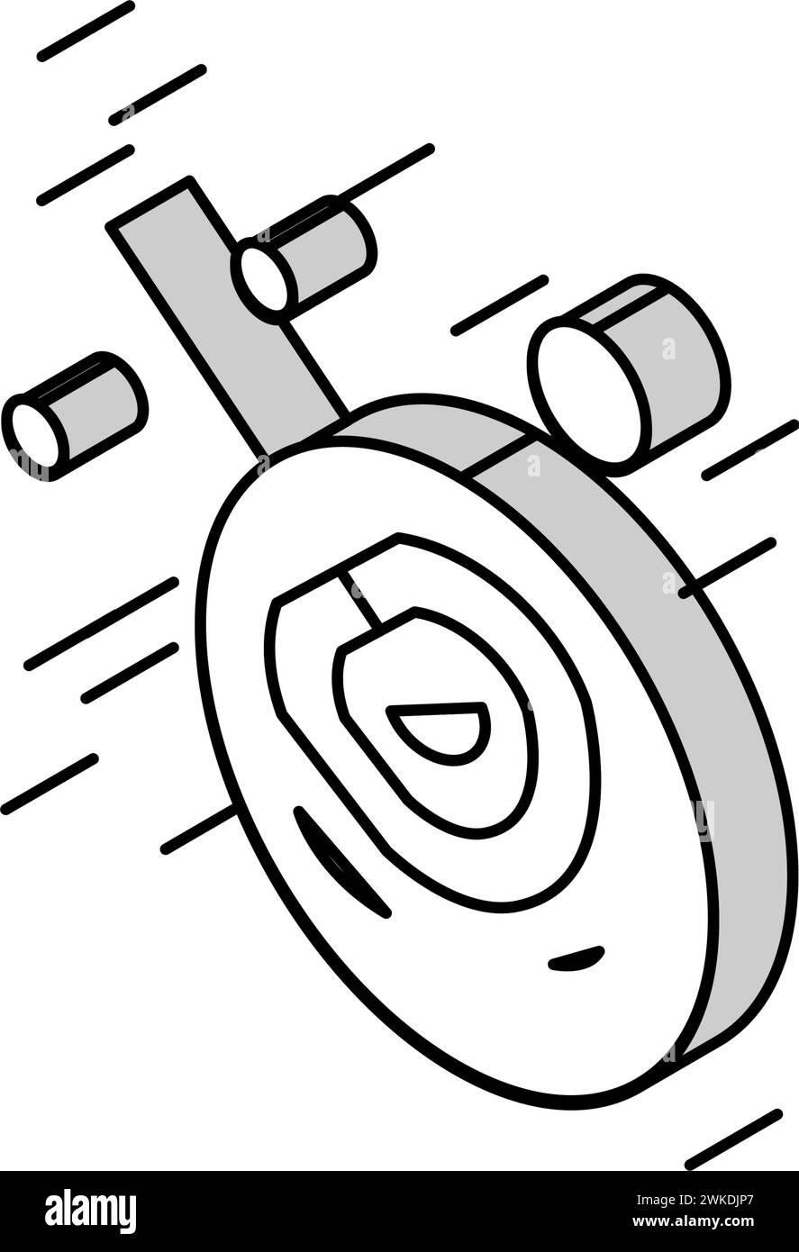 asteroid falling on planet isometric icon vector illustration Stock ...