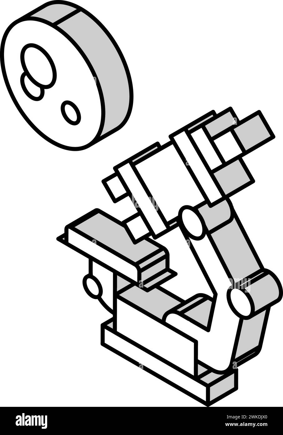 microscope for research isometric icon vector illustration Stock Vector ...
