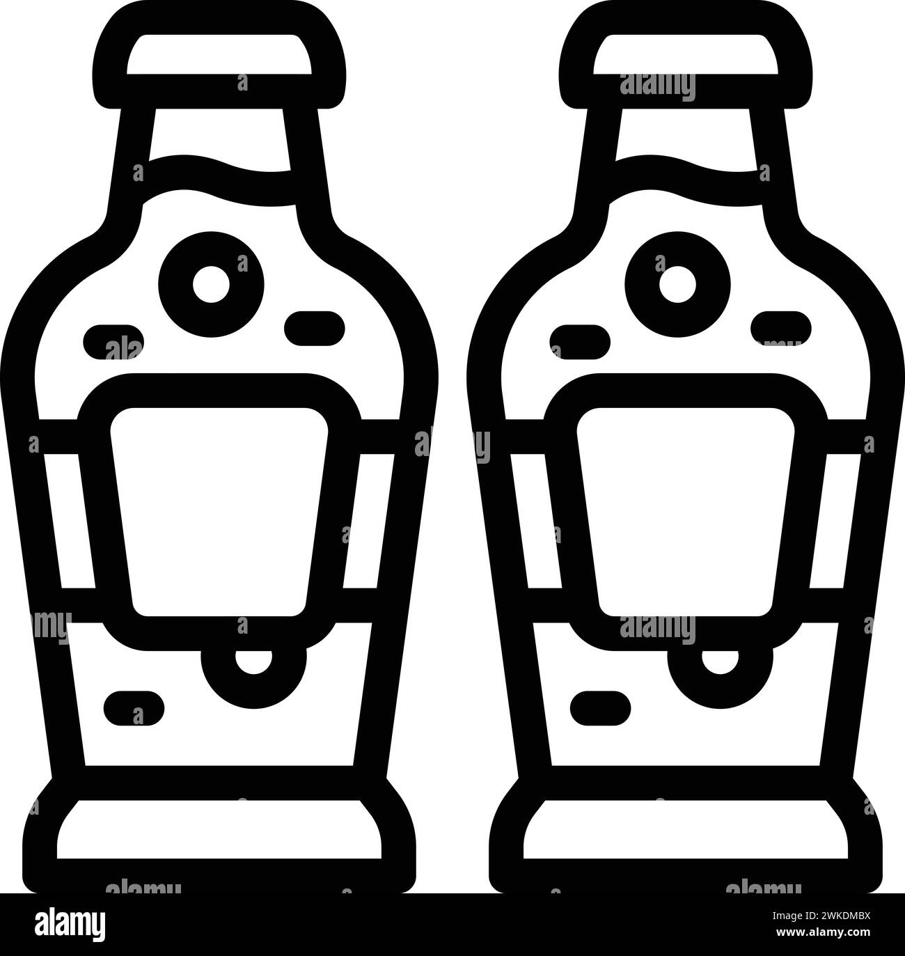 Bottled beer icon outline vector. Nonalcoholic brew beverage