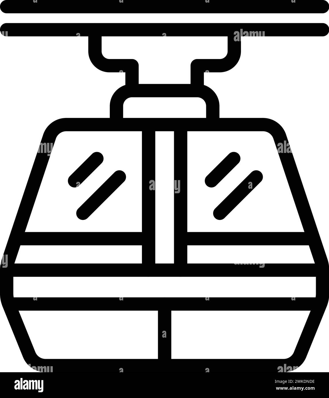 Winter cab icon outline vector. Hill cabin action. Landscape vacation ...