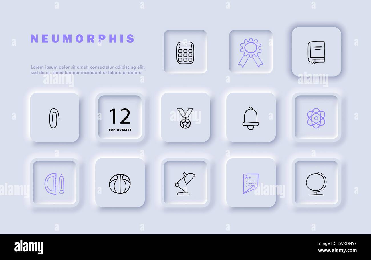 Training program line icon set. University education, higher learning ...
