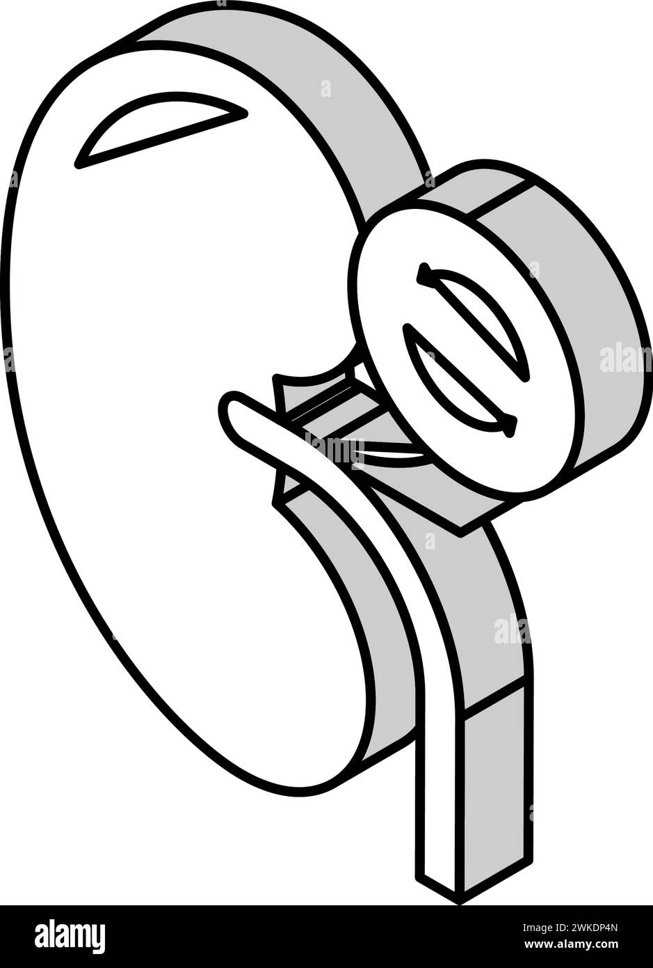 kidney transplant isometric icon vector illustration Stock Vector Image