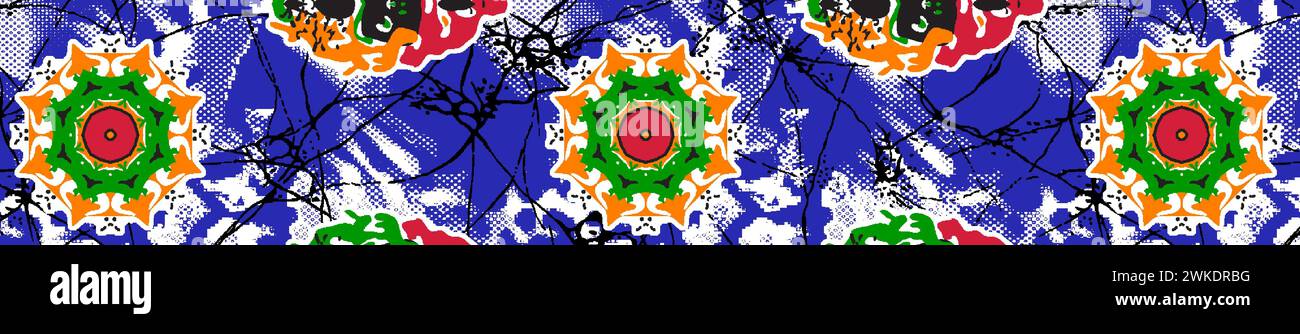 multi colored decorated hand draw rendered traced ornamental all over ...