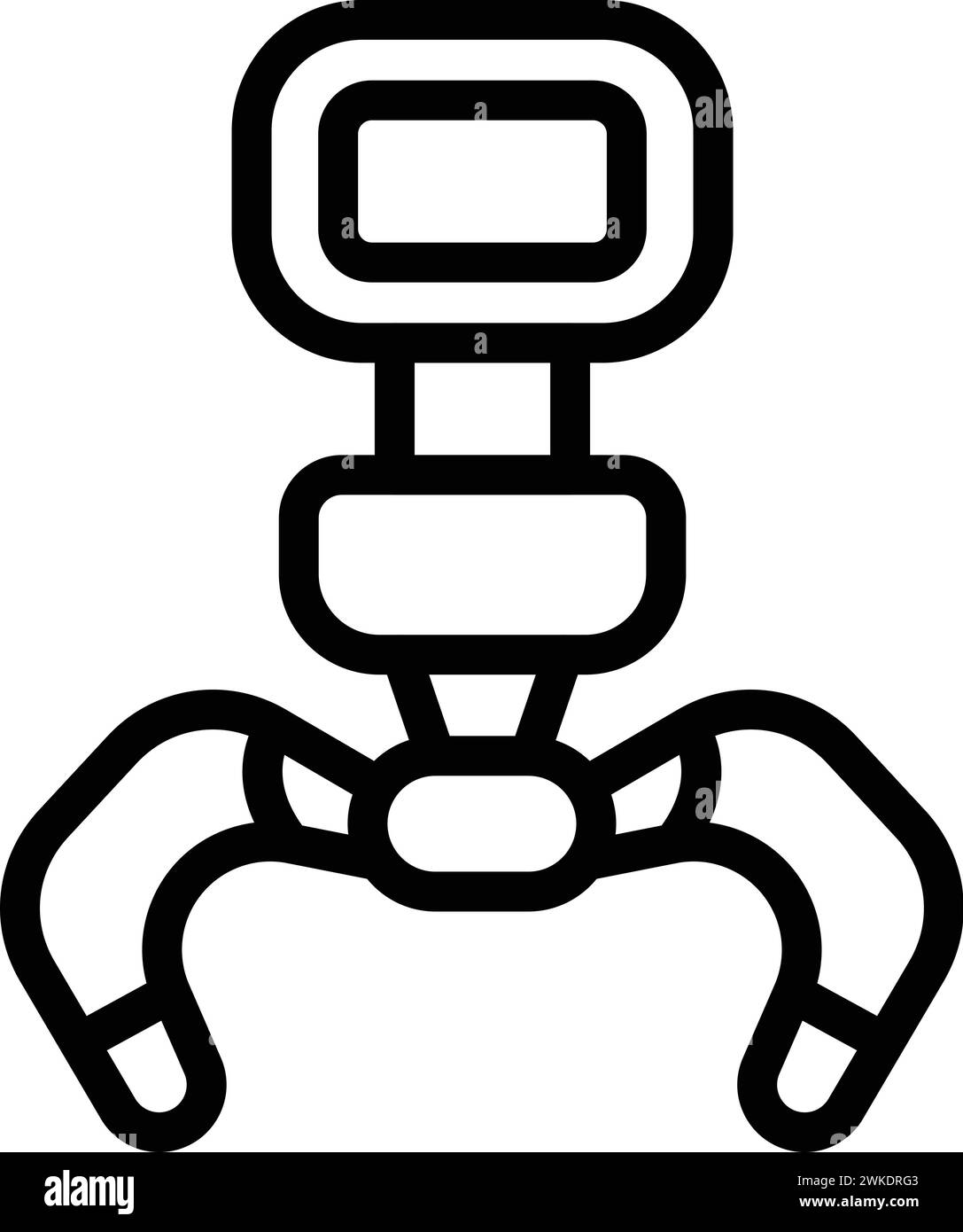 Robotic hand icon outline vector game fun grabber machine industry