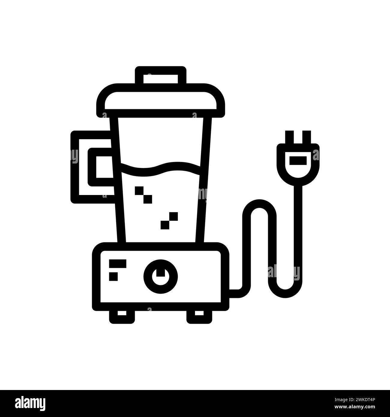 Art illustration symbol icon furniture logo household design sketch hand draw of juice blender Stock Vector