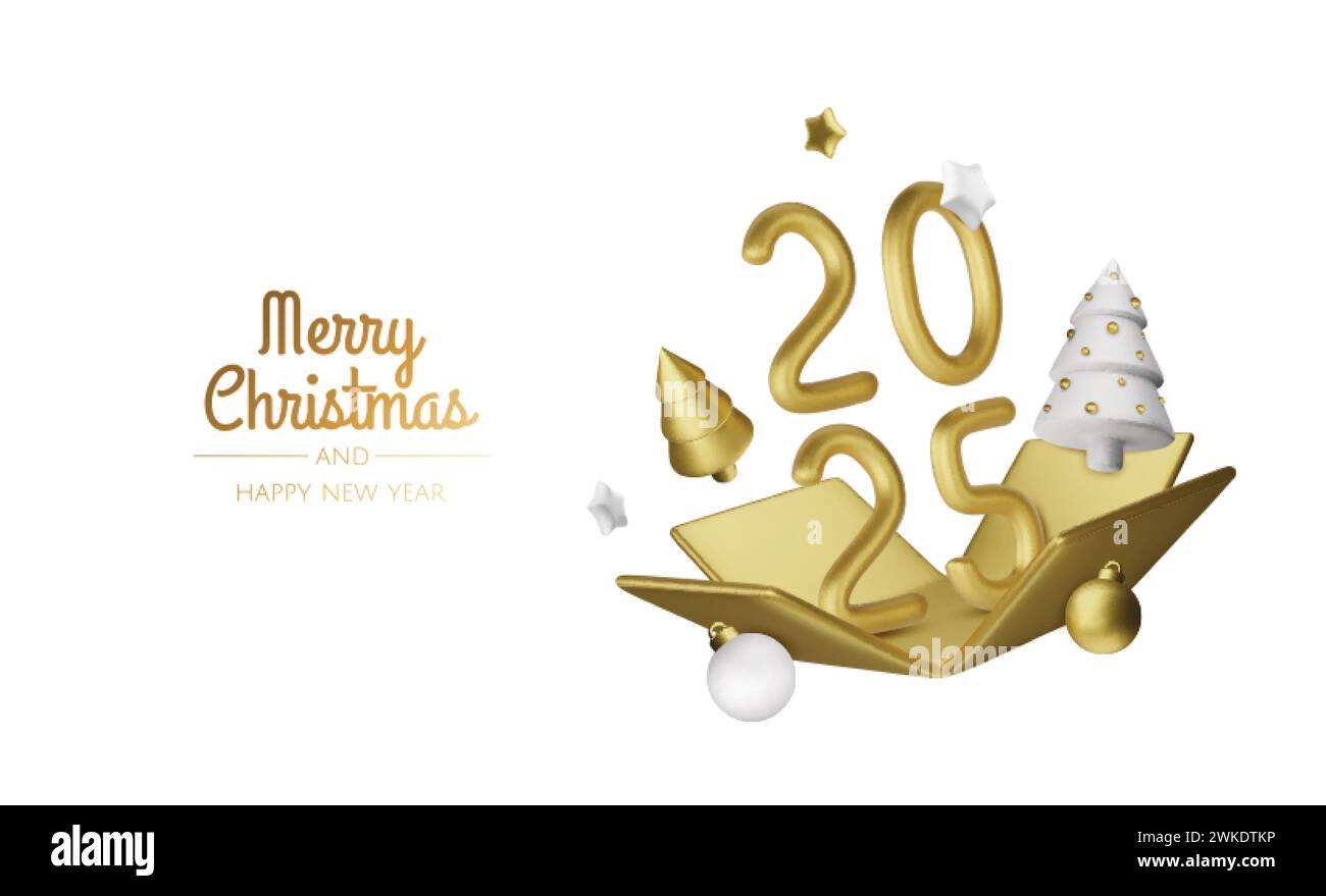 3d gold 2025 vectors hires stock photography and images Alamy