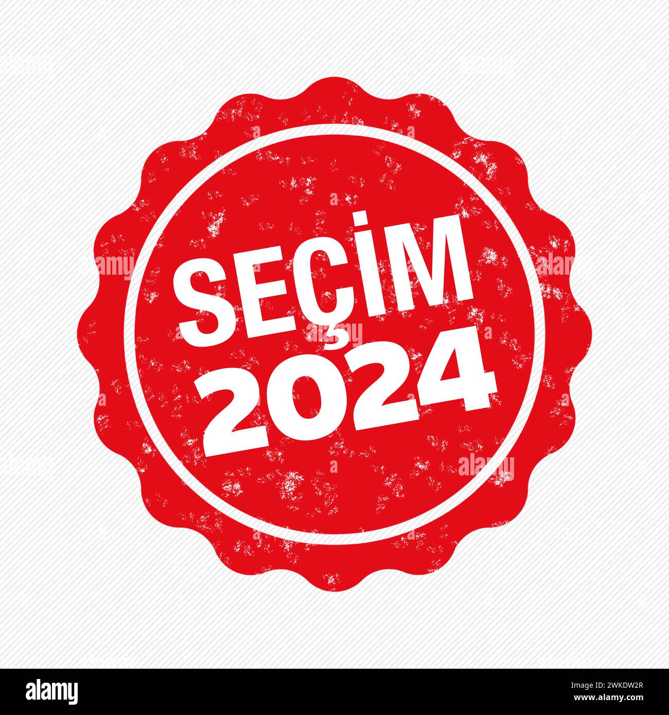 Turkish local election campaign: Türkiye Yerel seçimi kampanyası in Turkish language. Municipal Elections, Turkiye 2024 Stock Vector