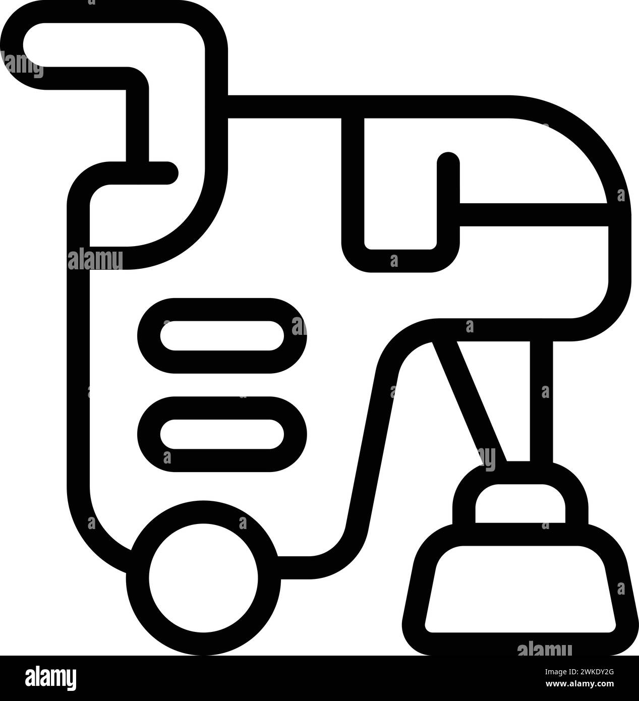 Industrial floor scrubber machine Stock Vector Images - Alamy