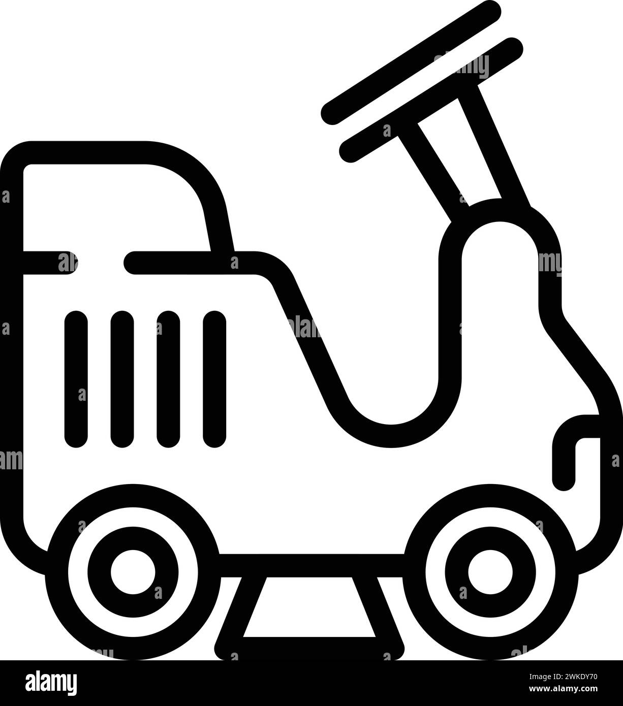 Industrial floor scrubber machine Stock Vector Images - Alamy