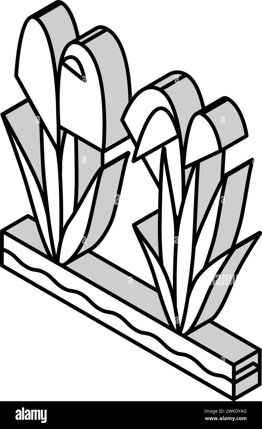 rice plant isometric icon vector illustration Stock Vector Image & Art ...