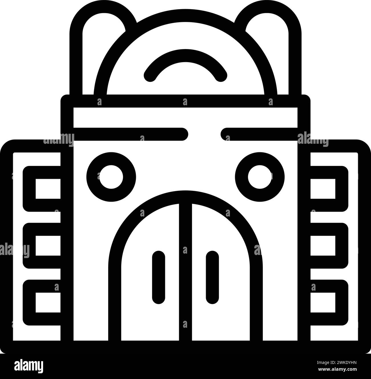 Viennese mansion icon outline vector. Traditional cultural treasure