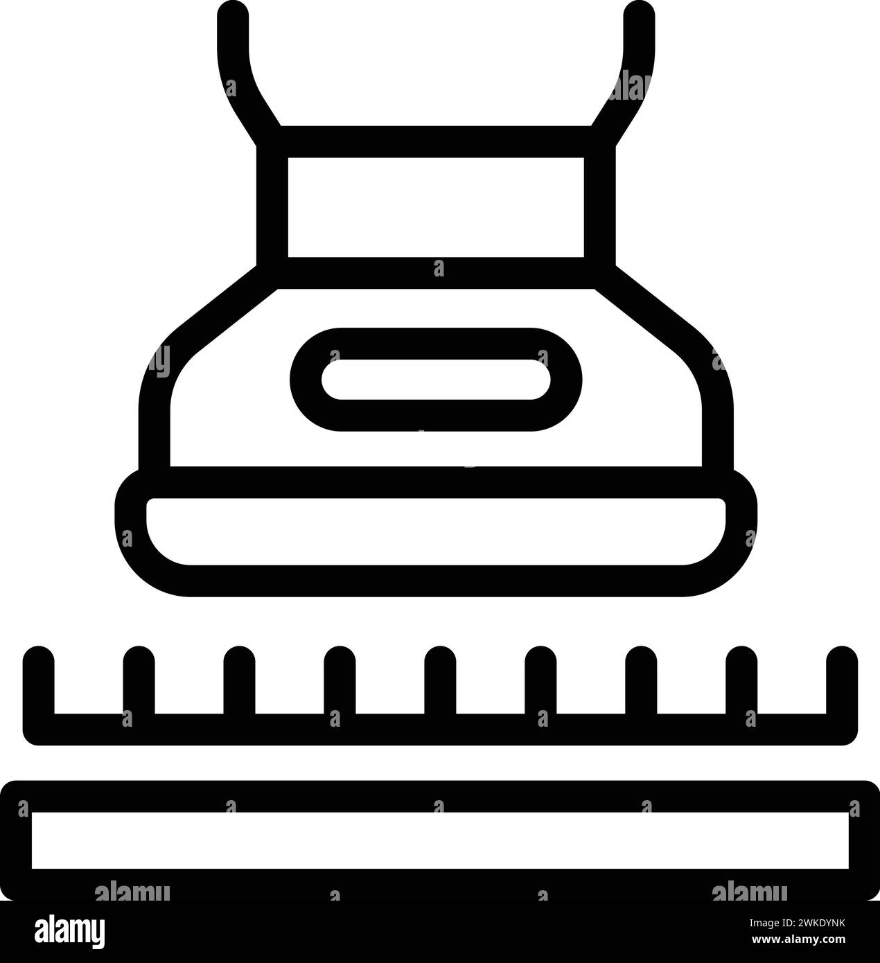 Industrial floor scrubber machine Stock Vector Images - Alamy