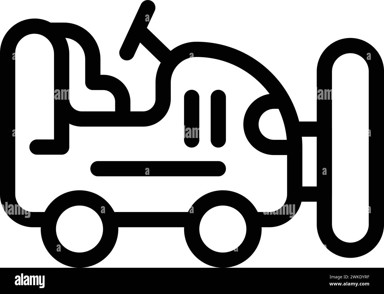 Ice resurfacing machine icon outline vector. Frozen surface cleaning