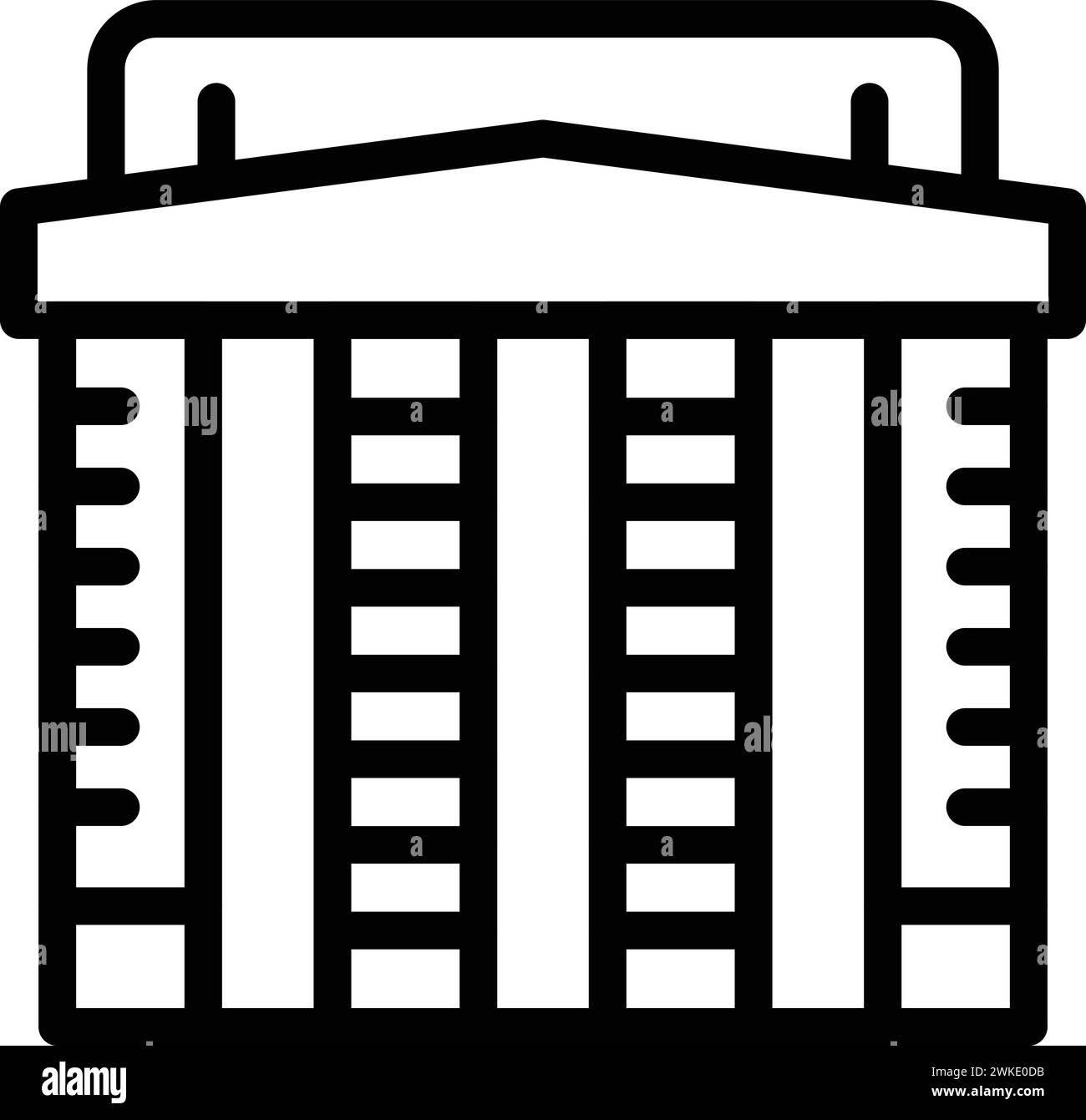 Opera house building icon outline vector. Viennese culture. Metropolis cultural landmark Stock Vector