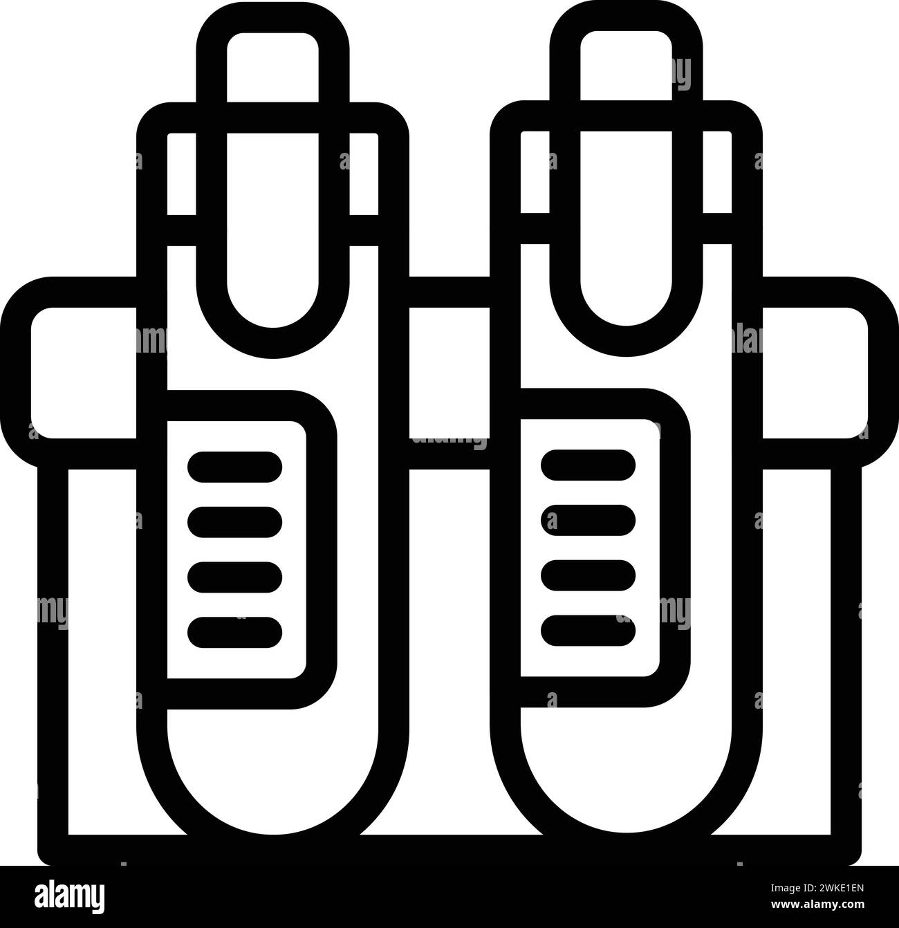 Test tube stand icon outline vector. Slender attention. Facial services Stock Vector