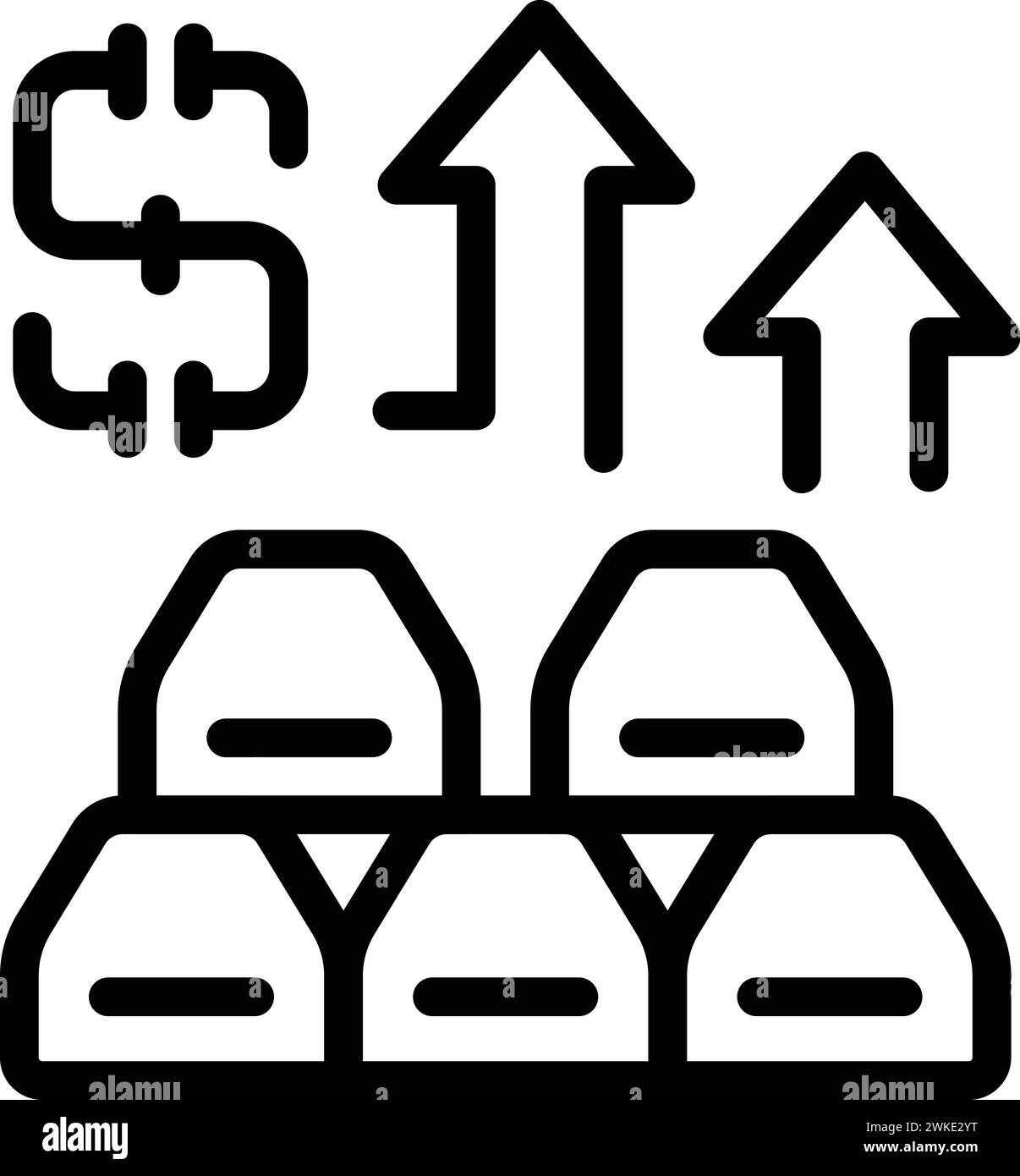 Profit enchantment icon outline vector. Successful business return. Investment financial profit Stock Vector