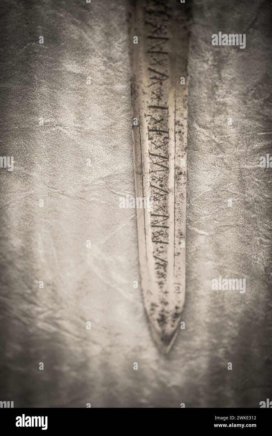 decorated dagger blade, 16th century, Germany, Álava Armory Museum, Vitoria, Basque Country, Spain. Stock Photo