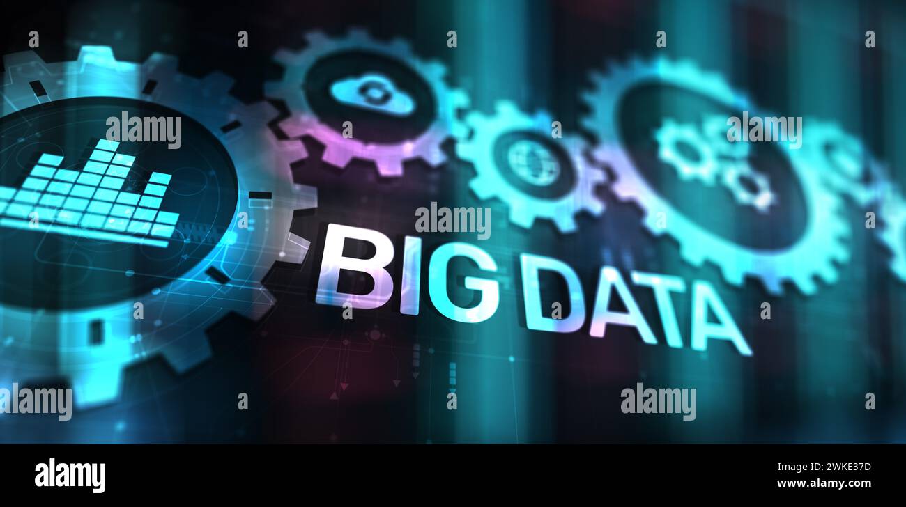 Big data analytics platform, business intelligence and modern technology concept on vitual screen. Stock Photo