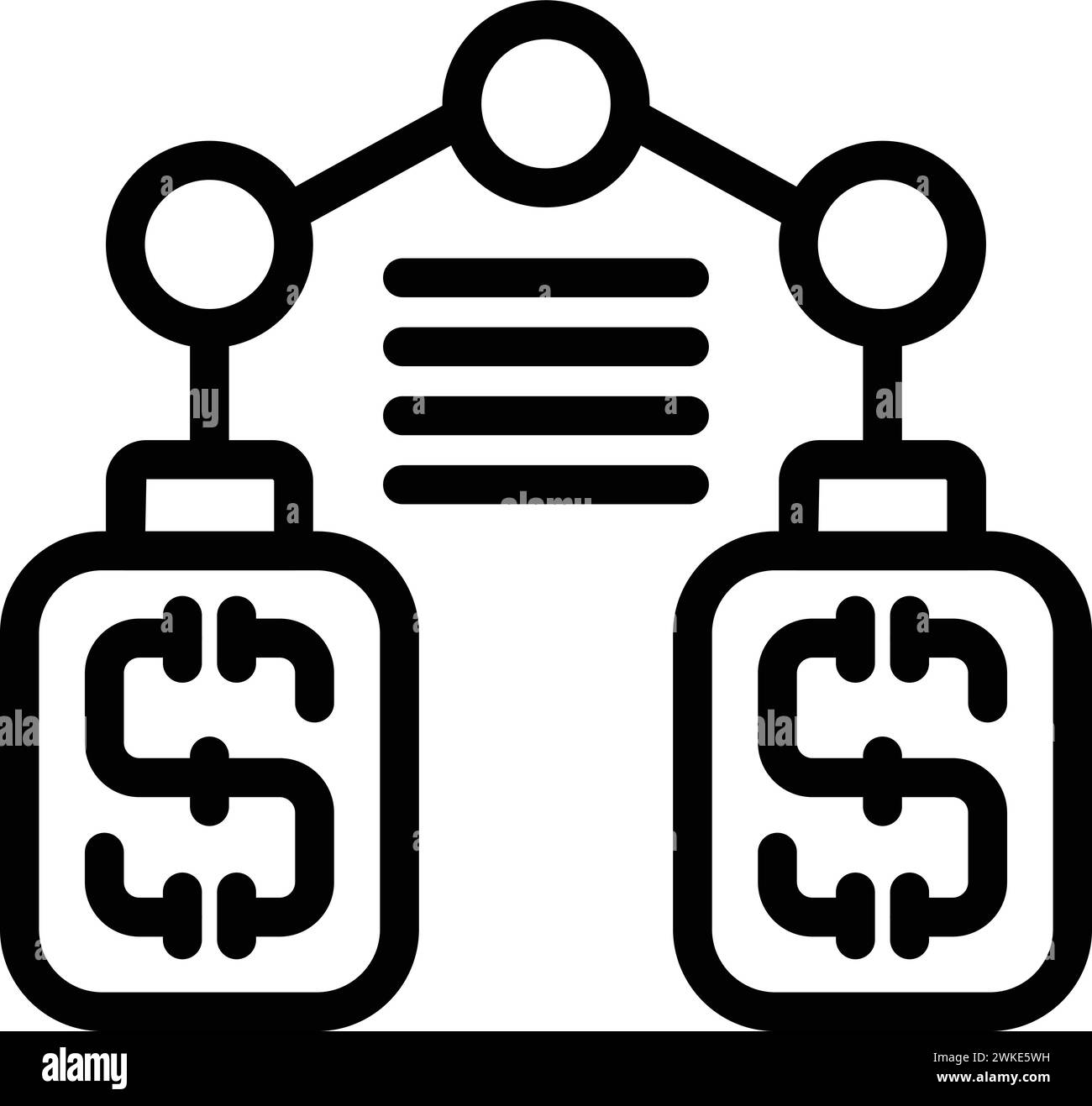 Capital gain value icon outline vector. Business trading income. Monetary successful management Stock Vector