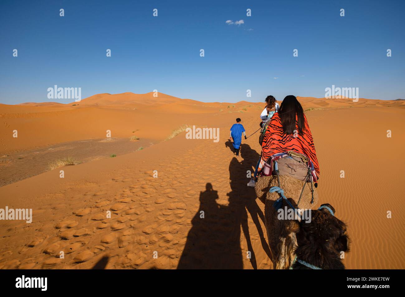Erg Chebbi, Taffilalet, Rissani, Marruecos, Africa. Stock Photo