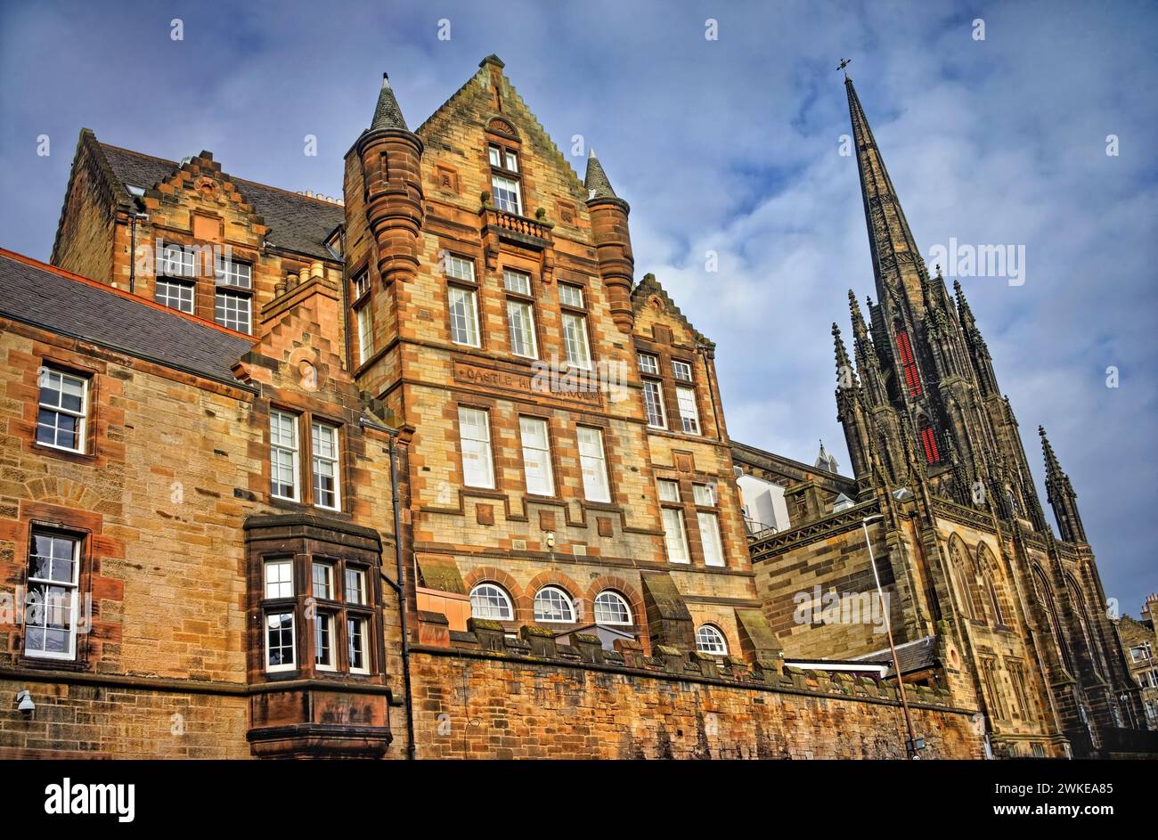 UK, Scotland, Edinburgh, The Hub formerly Tolbooth Church and Castle Hill School. Stock Photo