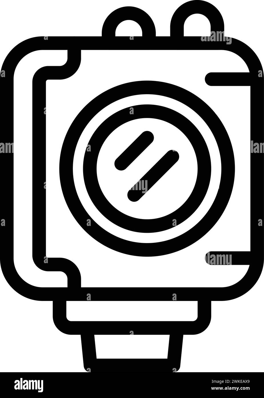 Compact action camera icon outline vector. Adventure shooting apparatus ...