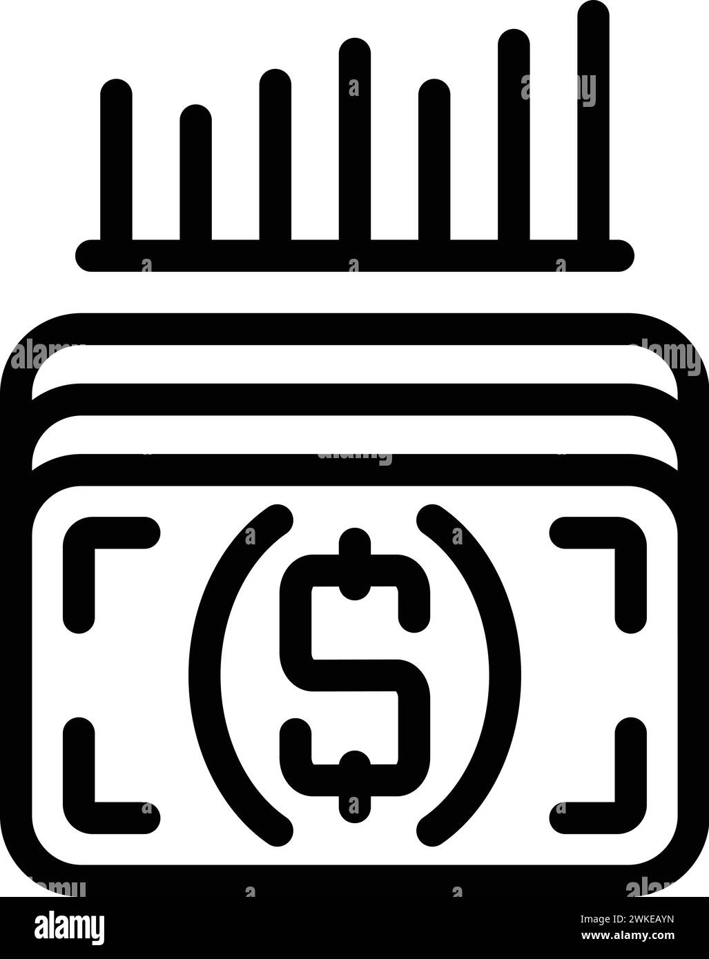 Monetary investment turnover icon outline vector. Capital gain boost. Financial business enhancement Stock Vector