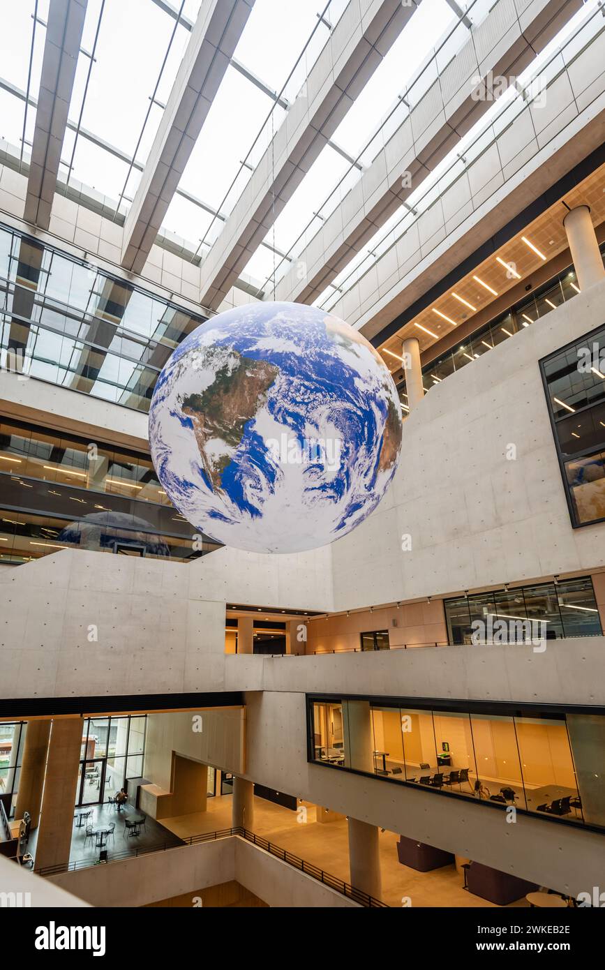 The atrium of UCL East Marshgate, London Stock Photo