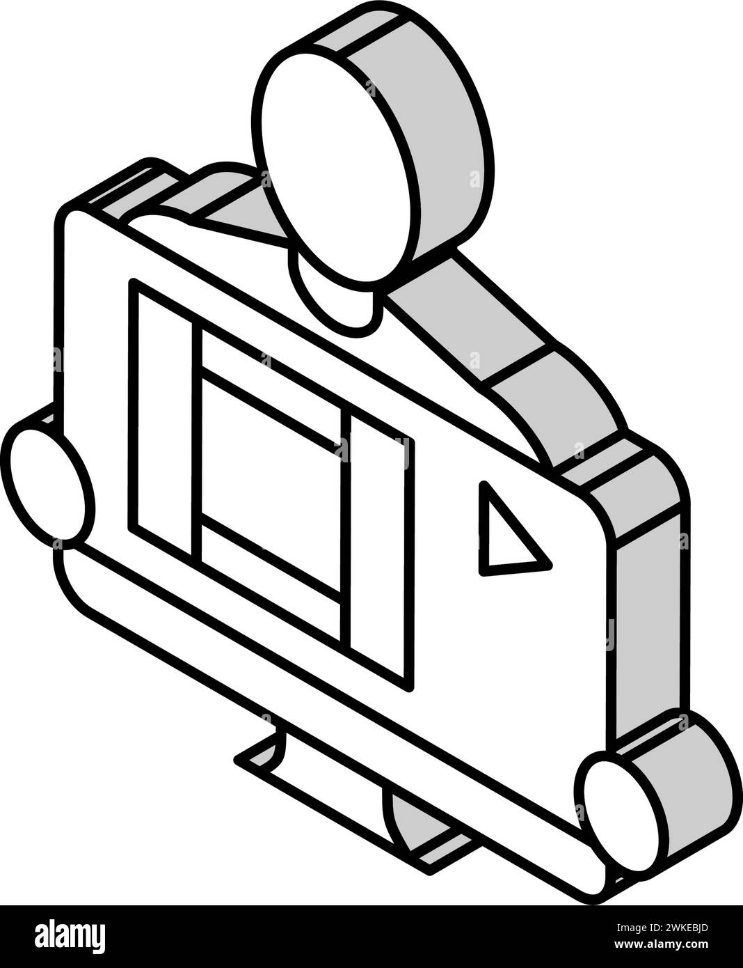 Editor video production film isometric icon vector illustration stock