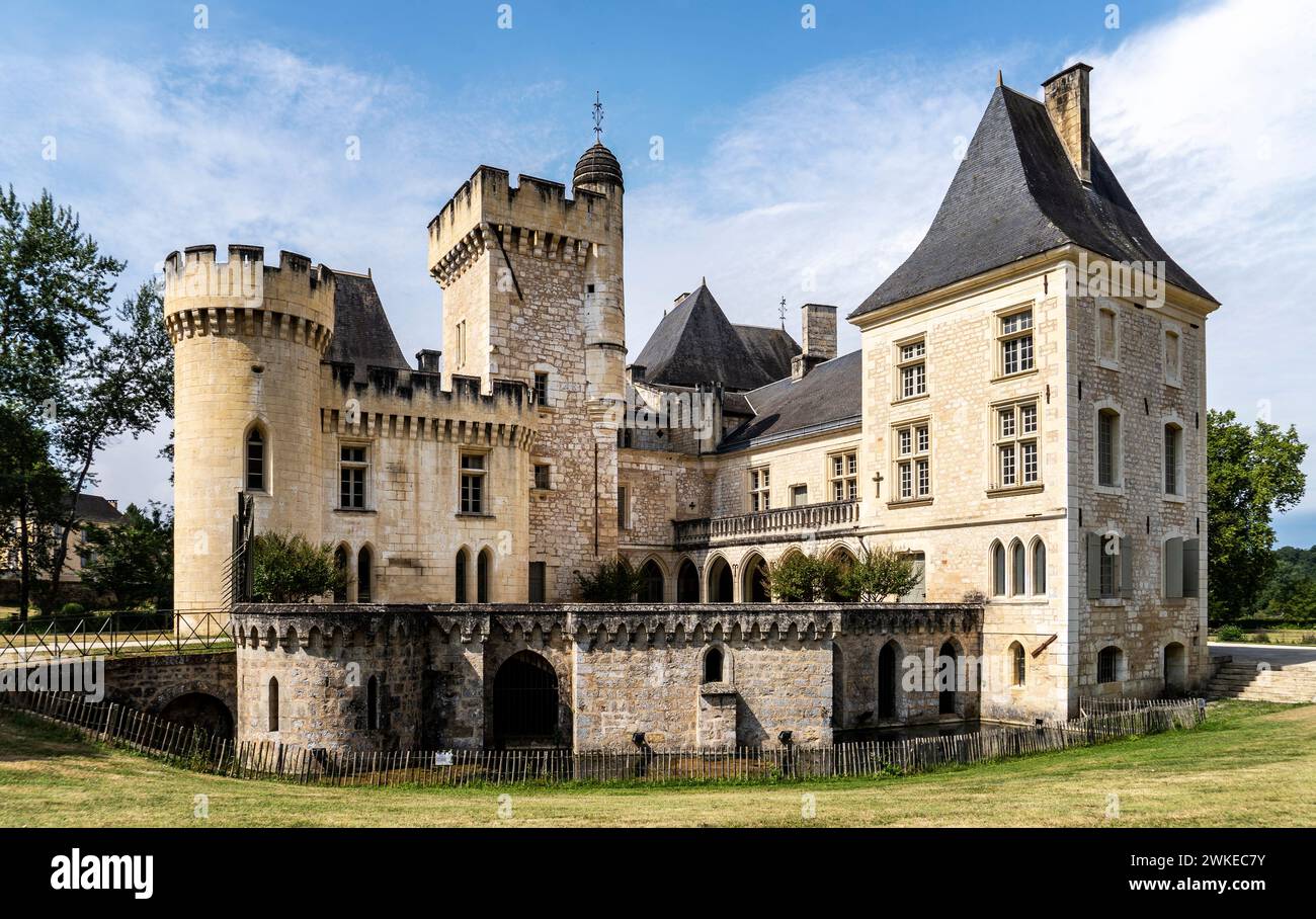 An elegant castle in the town of Campagne Stock Photo