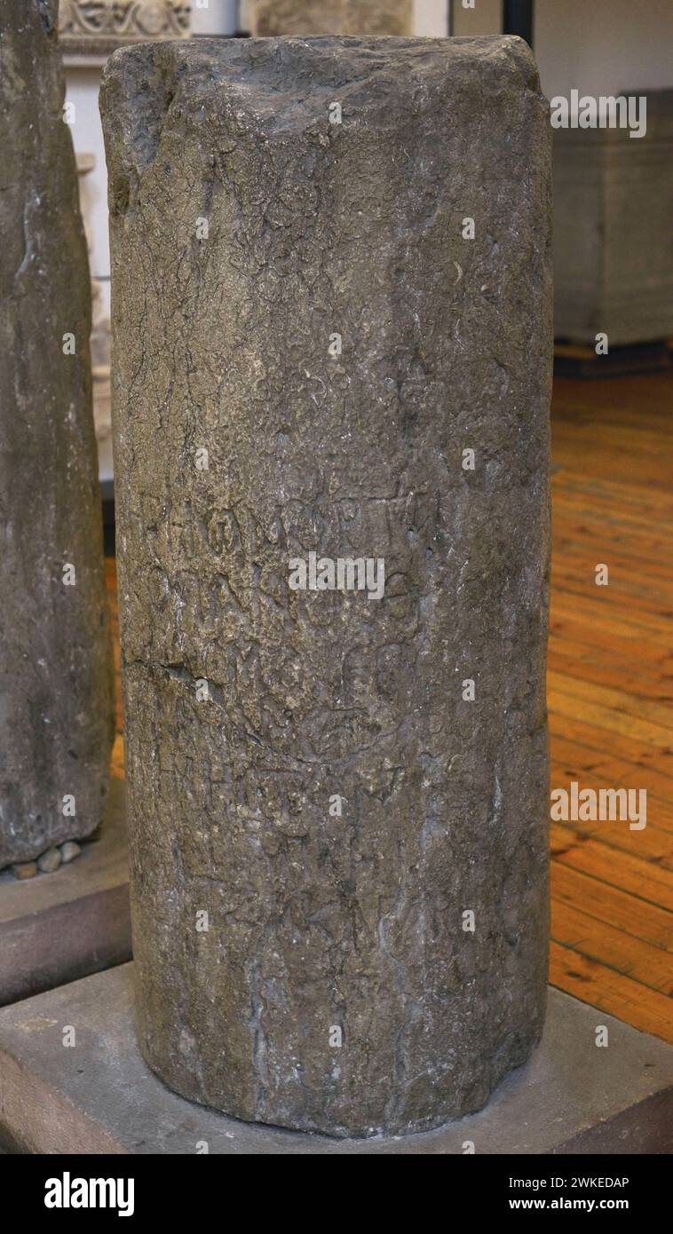 Column with memorial inscription of Kopsis Kopan. Time of Omurtag ...