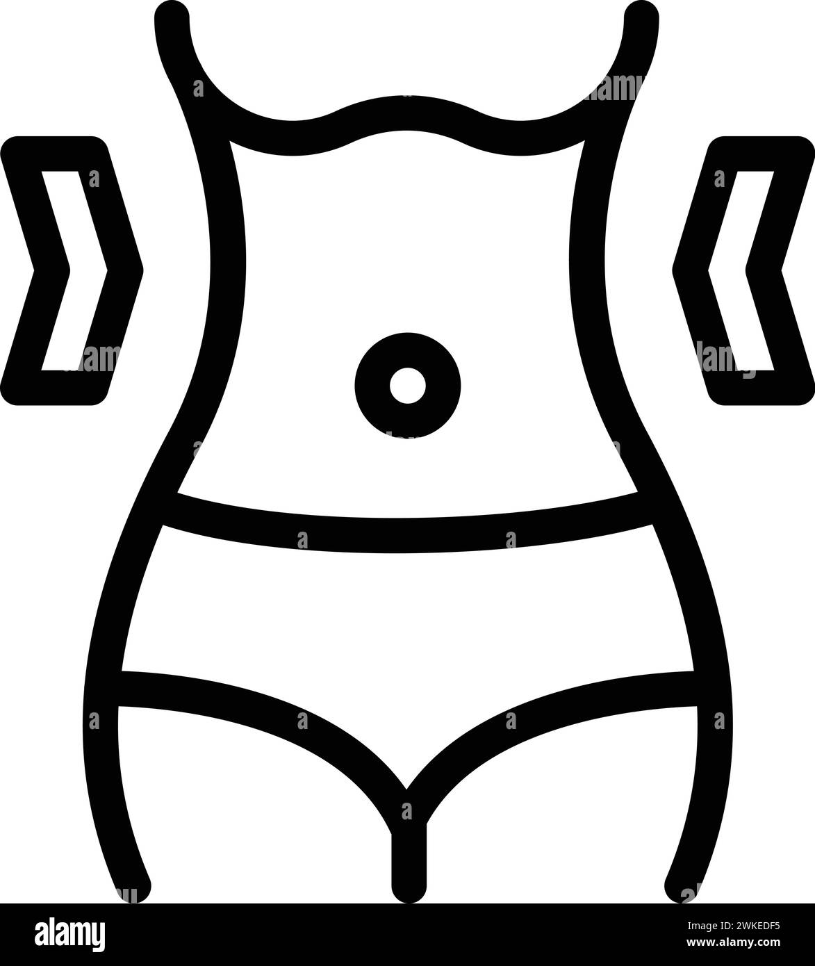 Body lost weight icon outline vector. Fitness loss weight plan. Food ...