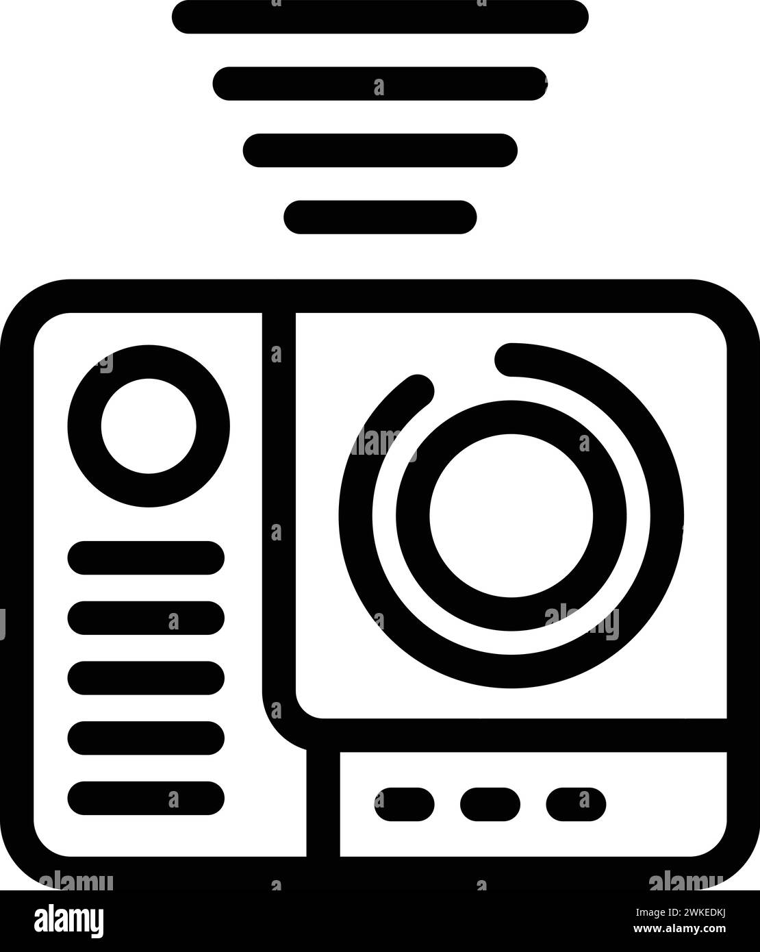Versatile camera icon outline vector. Go pro action camera. Modern ...