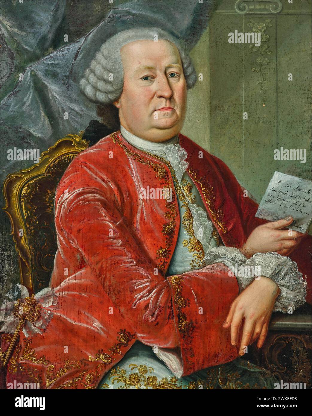 Porträt von Henning Friedrich Graf von Bassewitz (1680-1749). Museum: Privatsammlung. Author: unbekannter Künstler. Stock Photo