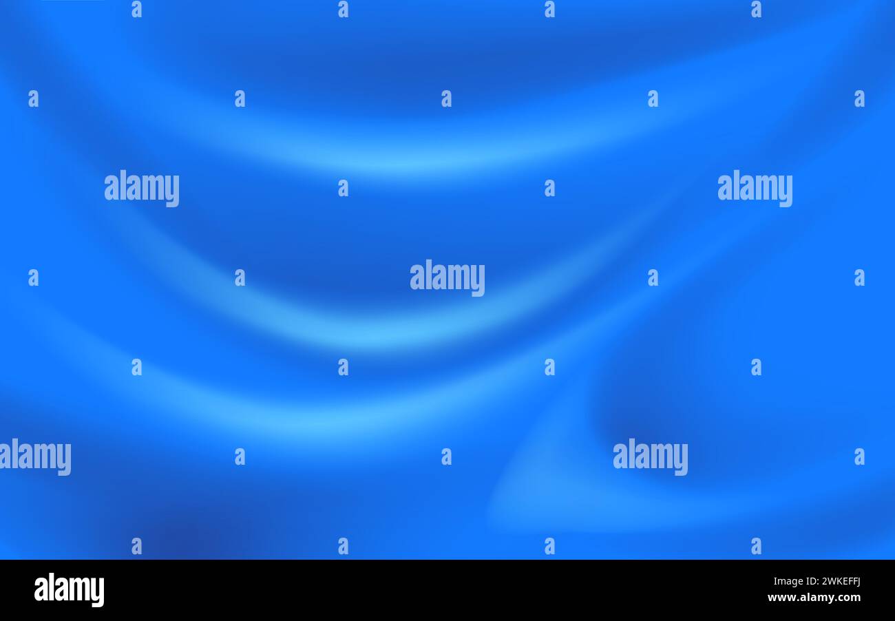 Abstract background, rippled blue silk fabric, gradient mesh EPS10 vector illustration Stock Vector