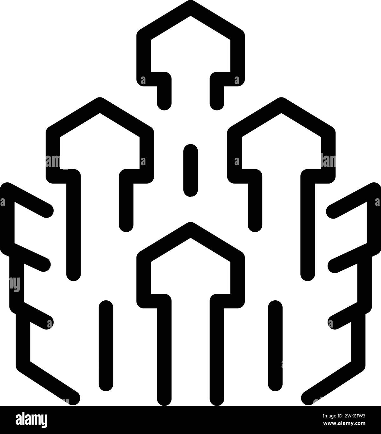 Skill development icon outline vector. Professional qualification