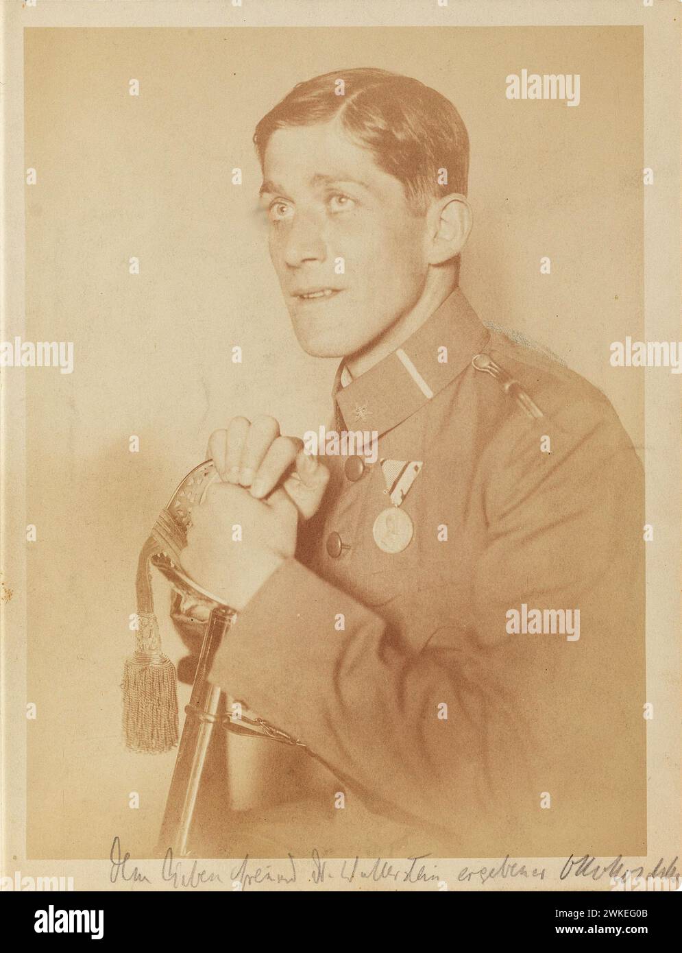 Oskar Kokoschka als Leutnant. Museum: Privatsammlung. Author: Unbekannter Fotograf. Stock Photo