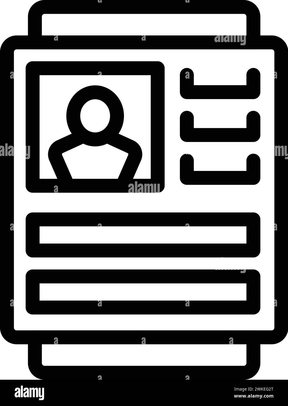 Professional resume icon outline - Professional Resume Icon Outline Vector Skills Development Career Expertise Improvement 2WKEG2T 