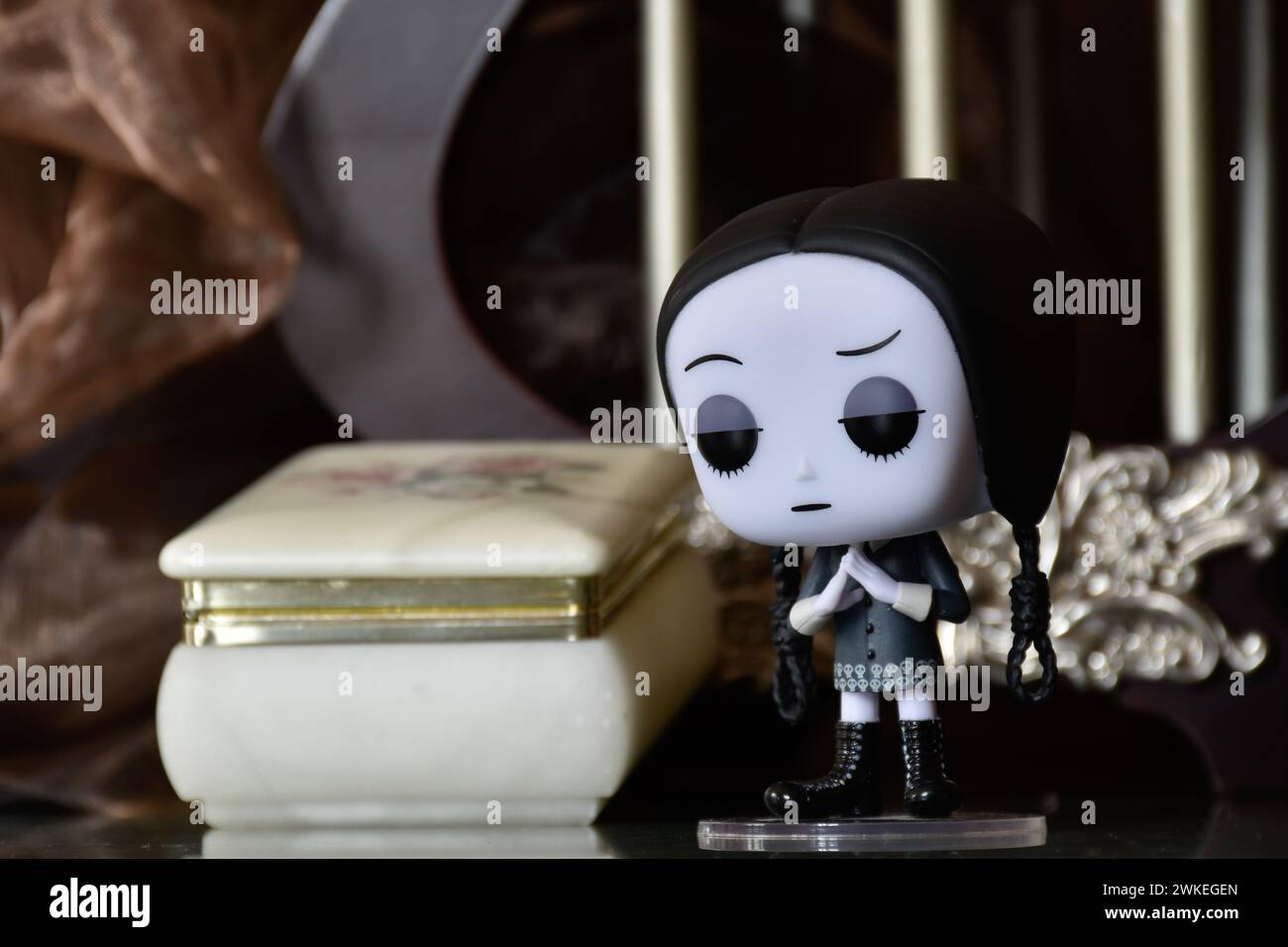 Funko Pop action figure of Wednesday Addams from animated film The ...