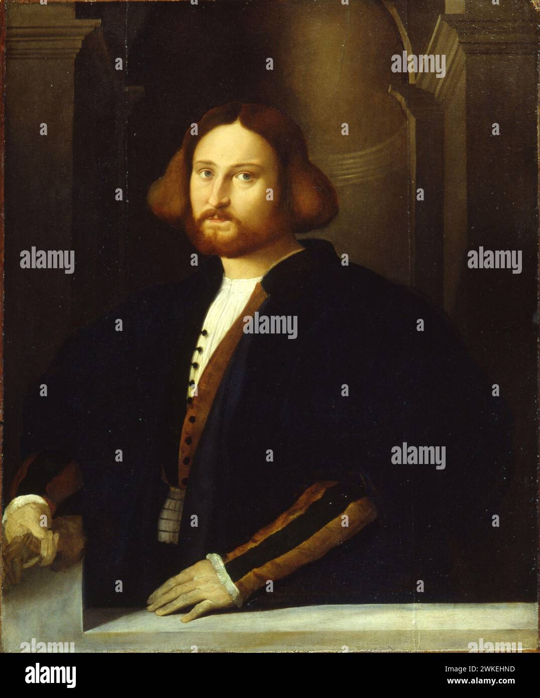 Porträt von Francesco Querini. Museum: Fondazione Querini Stampalia. Author: Palma il Vecchio, Jacopo, der Ältere. Stock Photo