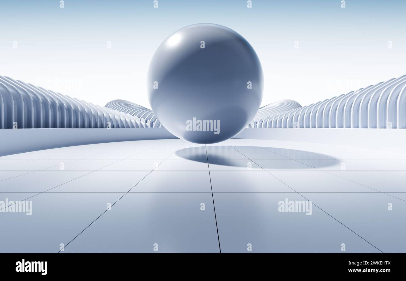 Abstract futuristic architecture, 3d rendering. 3d illustration Stock ...
