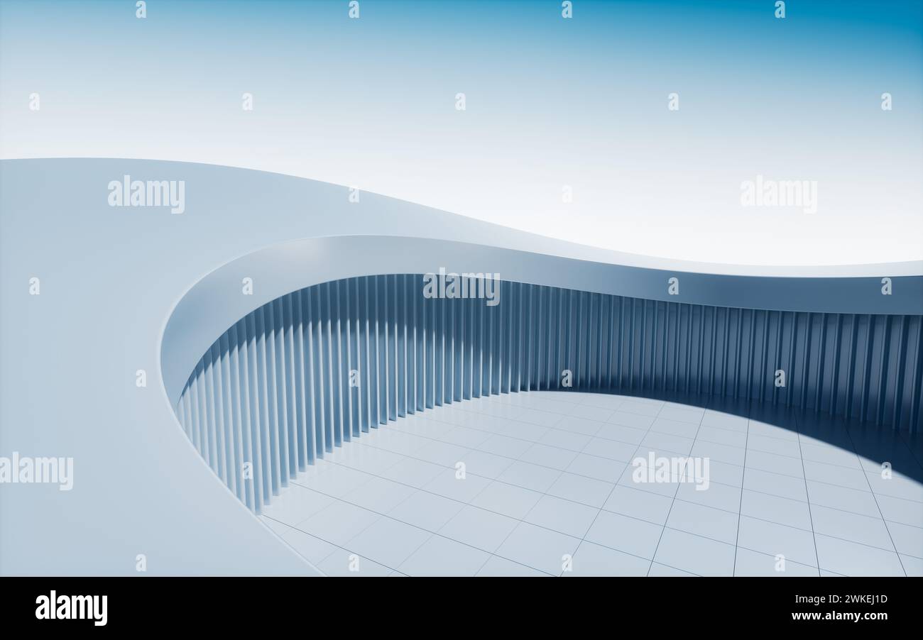Abstract futuristic architecture, 3d rendering. 3d illustration Stock ...