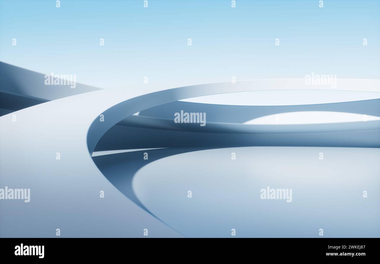Abstract futuristic architecture, 3d rendering. 3d illustration Stock ...