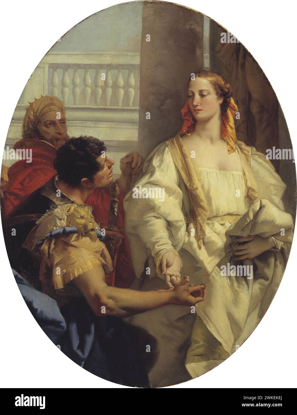 Latinus bietet Aeneas seine Tochter Lavinia zur Ehe an. Museum: Statens
