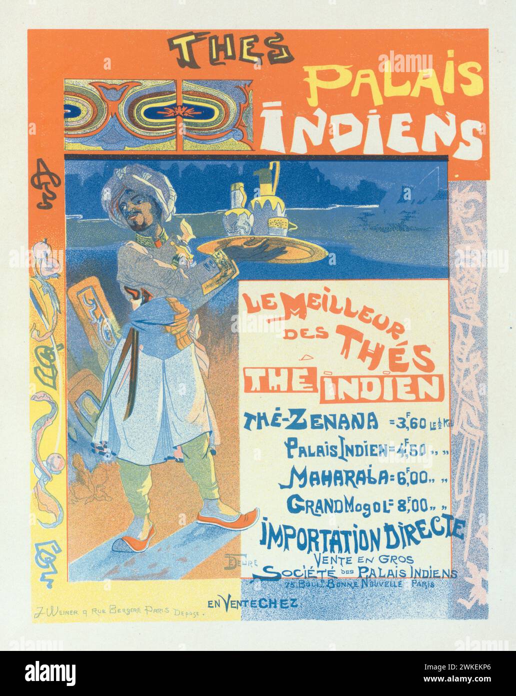 Carte Rare Du Patrimoine Indien Par George David - Édition Limitée 1995, Format 24x19
