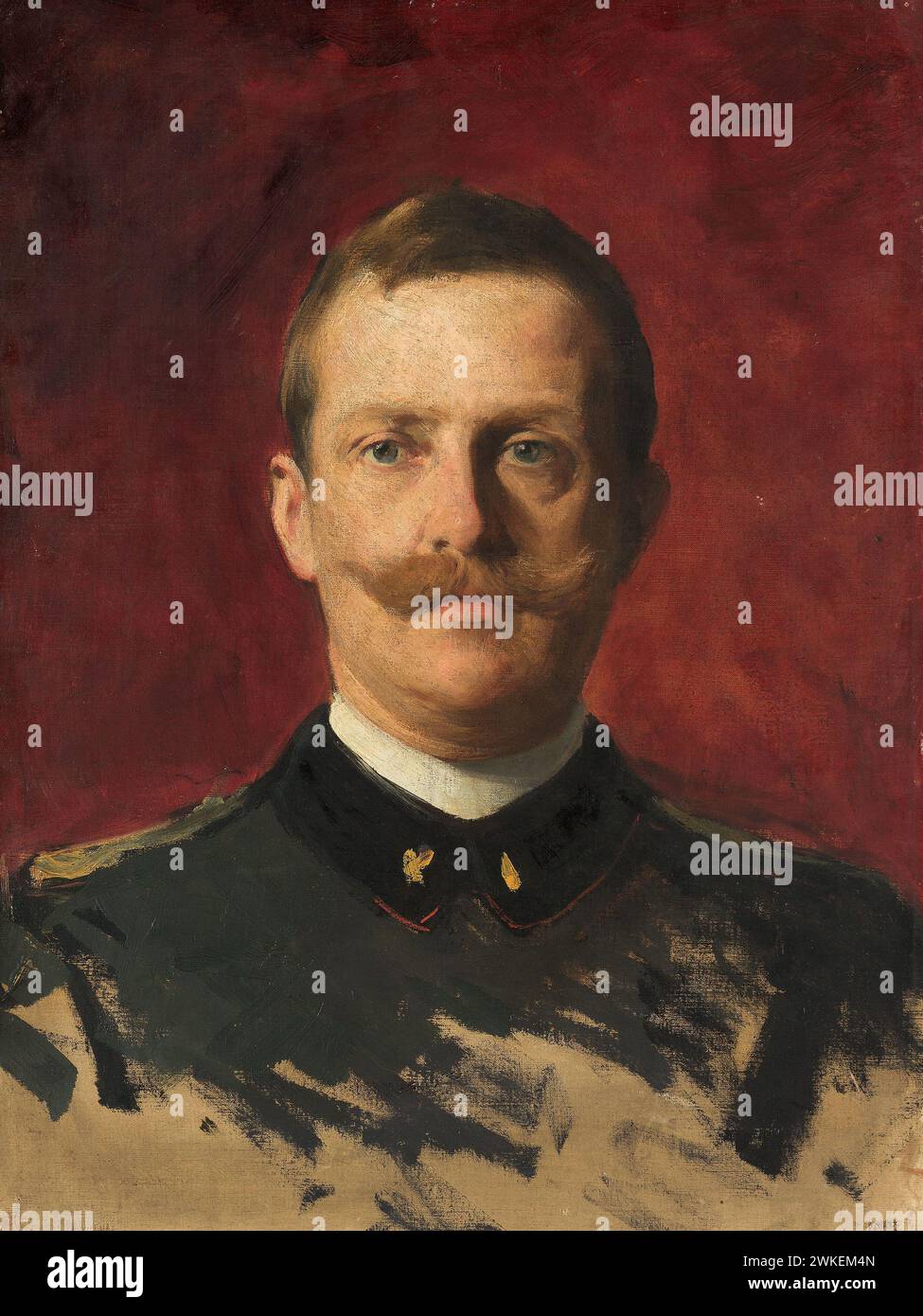 Porträt von Viktor Emanuel III. (1869-1947), König von Italien. Museum: Pinacoteca dell'Accademia Albertina, Torino. Author: GIACOMO GROSSO. Stock Photo